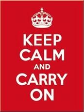 Idee regalo Magnete Keep Calm and Carry On, 8x0x6 cm Nostalgic Art