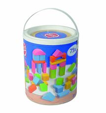 Giocattolo Heros. Secchiello 75 Pezzi Colorati in Legno Heros