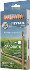 Cartoleria Pastelli Lyra Graduate. Scatola 12 matite colorate assortite Lyra