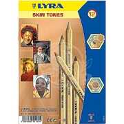 Cartoleria Pastelli Lyra Color Giants Skin Tones. Scatola 12 matite colorate assortite Lyra