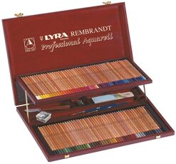 Cartoleria Pastelli acquarellabili Lyra Rembrandt Aquarell. Confezione prestige in legno Lyra