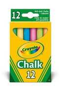 Giocattolo Crayola Gessi Antipolvere Colorati 12pz Crayola