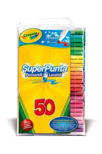 Cartoleria 50 Pennarelli Superpunta Lavabili Crayola