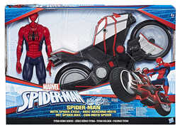 Giocattolo Figure Spiderman T.Hero + veicolo Hasbro