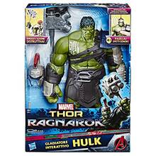 Giocattolo Marvel. Personaggio 35 cm Hulk Gladiatore Elettronico Hasbro