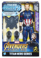 Giocattolo Avengers. Titan Hero. Infinity War. Captain America con Power Pack Hasbro