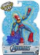 Giocattolo Avengers. Captain Marvel Bend and Flex (Action Figure Flessibile 15cm) Hasbro