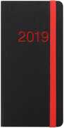 Cartoleria Agenda settimanale 2019 Letts Memo Slim. Nero-Rosso Letts