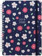 Cartoleria Diario giornaliero 2019-2020 Letts Floral A5 blu. Con appuntamenti Letts