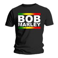 Idee regalo T-Shirt Bob Marley Men's Tee: Rasta Band Block Rock Off