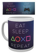 Idee regalo Tazza Playstation. Eat Sleep Repeat GB Eye