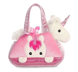 Giocattolo WORLD - UNICORNO PELUCHE CON BORSETTA - 29 CM - FANCY PAL PEEK-A-BOO "UNICORN TOY AURORA