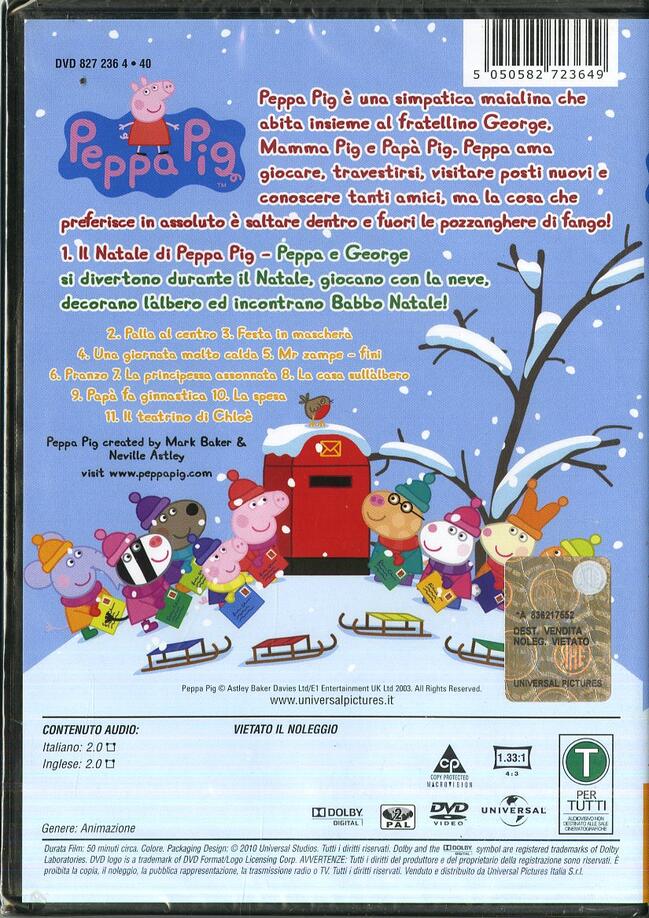 Peppa Pig Di Natale.Peppa Pig Il Natale Di Peppa Dvd Film Animazione Ibs