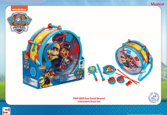 Giocattolo Paw Patrol. Musical Instrument Drum Set Sambro