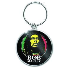 Idee regalo Portachiavi Bob Marley. Logo Face in Metallo Rock Off
