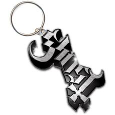 Idee regalo Portachiavi Ghost. Grey Logo in Metallo Rock Off