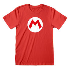 Idee regalo T-Shirt Unisex Tg. XL. Nintendo: Super Mario Mario Badge Heroes