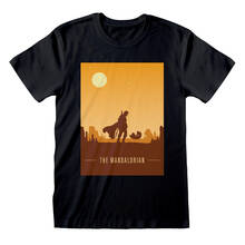 Idee regalo T-Shirt Unisex Tg. L. Star Wars: The Mandalorian Retro Poster Heroes