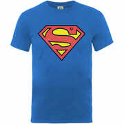 Idee regalo T-Shirt Bambino Dc Comics. Superman Shield Blue Rock Off