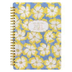 Cartoleria Agenda A5 Letts Bloom 2021, settimanale Giallo Letts