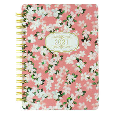 Cartoleria Agenda A6 Letts Bloom 2021, settimanale Rosa Letts
