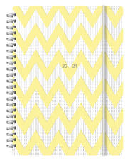 Cartoleria Agenda A5 Letts Chevron 2021, settimanale Giallo limone Letts