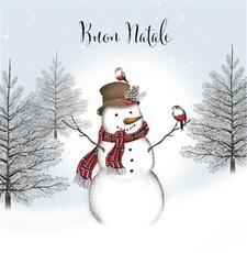 Cartoleria Biglietto Auguri Clear Creations Natale Pupazzo Di Neve Origamo