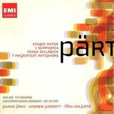 CD Nekrolog - Statuit ei Dominus - Missa syllabica - Beatus Petronius - Magnificat Antiphons - De Profundis - Memento - Cantate Arvo Pärt Andrew Parrott Paavo Järvi