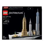 Giocattolo LEGO Architecture 21028 New York City, Collezione Skyline, Modellismo Monumenti, Mattoncini Creativi, Idea Regalo LEGO