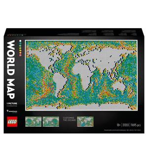 Giocattolo LEGO Art (31203). Mappa del Mondo, Decorazione da Parete per Adulti, Mattoncini da Costruzione, Idee Regalo LEGO