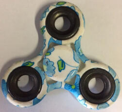 Giocattolo Fidget Spinner Super Twister Water Fiorato Blu 2 Minuti Toys Garden