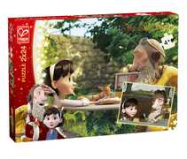 Giocattolo Puzzle Sharing 2 soggetti da 24 tessere Hape