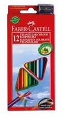 Cartoleria Matite colorate triangolari Faber-Castell Eco. Astuccio cartone 12 colori Faber-Castell