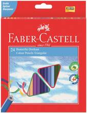 Cartoleria Matite colorate triangolari Faber-Castell Eco. Astuccio cartone 24 colori Faber-Castell