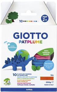 Giocattolo Pasta da modellare Giotto Patplume. Scatola 10 panetti da 20 g. Colori classici Giotto