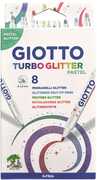 Cartoleria Pennarelli Giotto Turbo Glitter Pastel. Scatola 8 colori assortiti Giotto