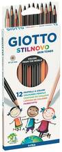 Cartoleria Pastelli Giotto Stilnovo Skin Tones. Confezione 12 matite colorate Giotto