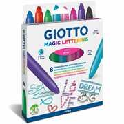 Cartoleria Pennarelli Giotto Magic Lettering. Confezione 8 colori Giotto