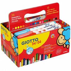 Cartoleria Giotto be-bè Schoolpack. Con 36 pennarelli di 18 colori diversi Giotto