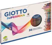 Cartoleria Pastelli Giotto Supermina. Scatola 36 matite colorate assortite Giotto