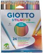 Cartoleria Pastelli acquarellabili Giotto Stilnovo Acquarell. Scatola 24 matite colorate assortite Giotto