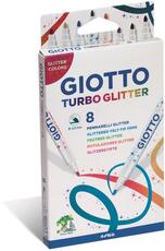 Cartoleria Pennarelli Giotto Turbo Glitter. Scatola 8 colori assortiti Giotto