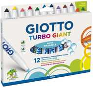Cartoleria Pennarelli Giotto Turbo Giant. Scatola 12 colori assortiti Giotto