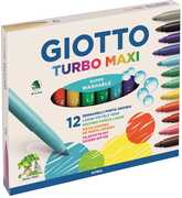 Cartoleria Pennarelli Giotto Turbo Maxi. Scatola 12 colori assortiti Giotto
