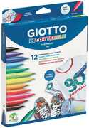 Cartoleria Pennarelli per tessuto Giotto Decor Textile. Scatola 12 colori assortiti Giotto