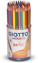 Cartoleria Pastelli Giotto Laccato. Barattolo 84 matite colorate assortite Giotto