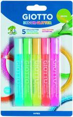 Cartoleria Giotto Decor Glitter Blister 5pz Neon Colori assortiti Giotto