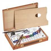 Cartoleria Giotto tempere. Valigetta in legno Basic Giotto