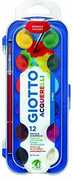 Cartoleria Acquerelli Giotto diametro 30 mm. Scatola 12 colori assortiti Giotto