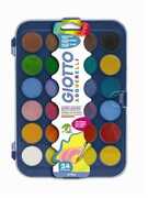 Cartoleria Acquerelli Giotto diametro 30 mm. Scatola 24 colori assortiti Giotto